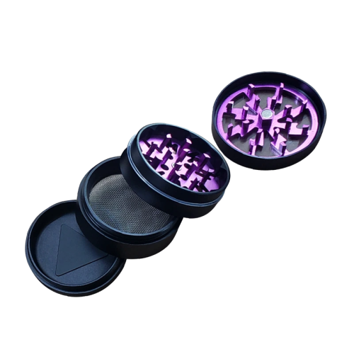 grinder Teddy 4 parties de 50 mm en aluminium, motif éclair