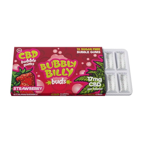 Chewing Gum CBD Fraise Sans THC - 17mg par Pièce