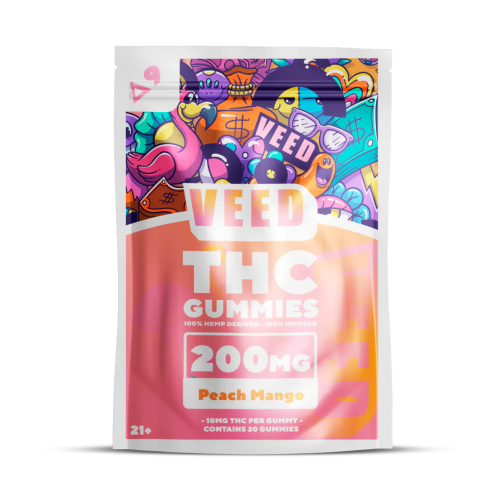 Gummies VEED 20x10mg/200mg Collection +18 – Pêche Mangue