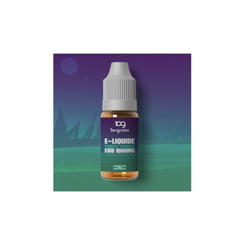 Flacon 10 ml d'e-liquide CBD Tengrams Purple Power 1000 mg