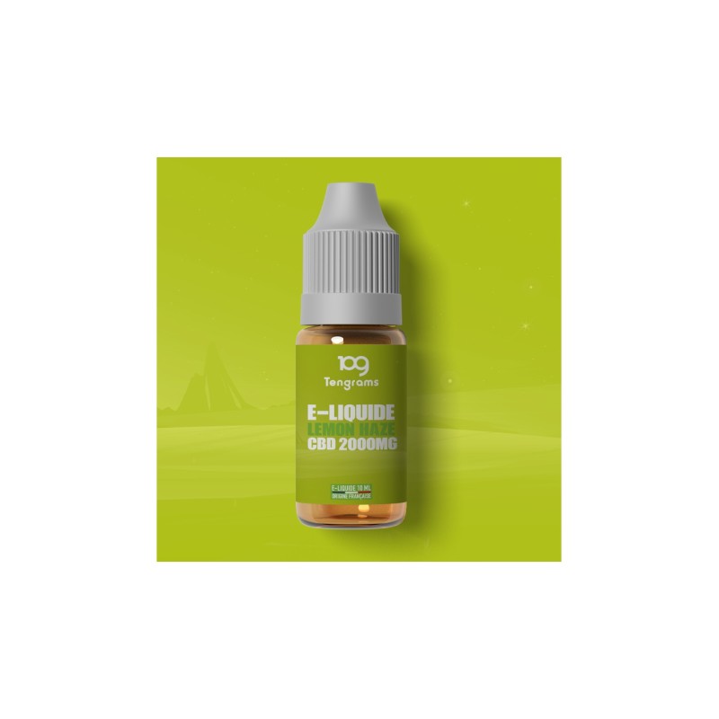 Flacon 10 ml d'e-liquide CBD Tengrams Lemon Haze 2000 mg