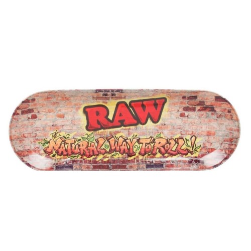 plateau à rouler RAW Skate Deck Graffiti en métal et bois d'érable