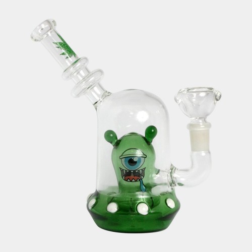 bang Alien en verre vert de 17 cm