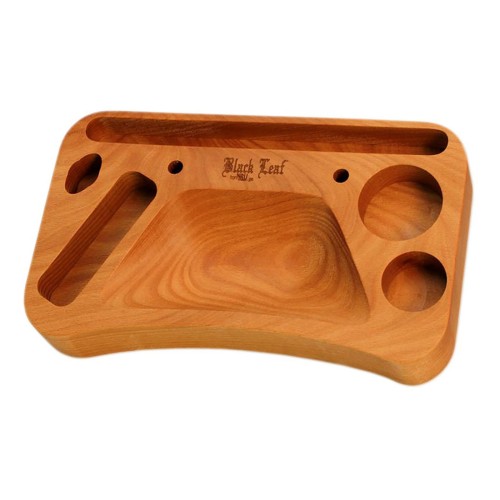 plateau à rouler en bois PlayAGame Black Leaf avec compartiments