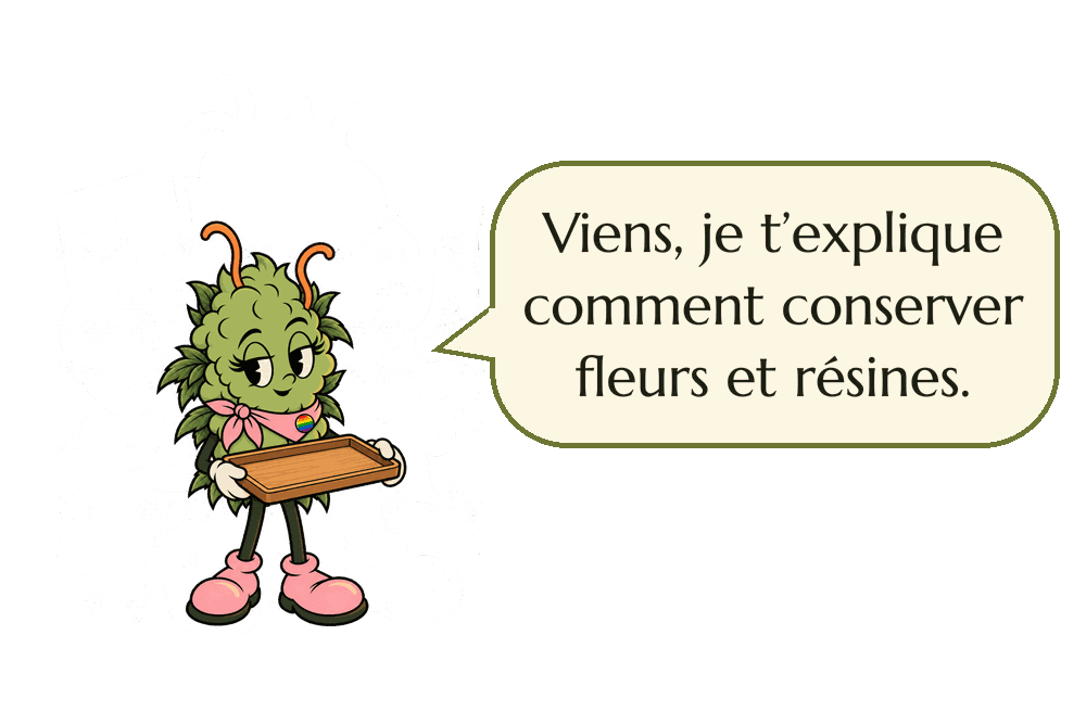 Miss Bud tient un tamis : viens, je t’explique comment conserver fleurs et résines