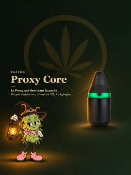 Vaporisateur de poche Puffco Proxy Core Onyx, coque en aluminium