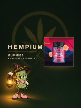 Pot de gummies Hempium Water Mellow, 6 saveurs et 4 formats au choix